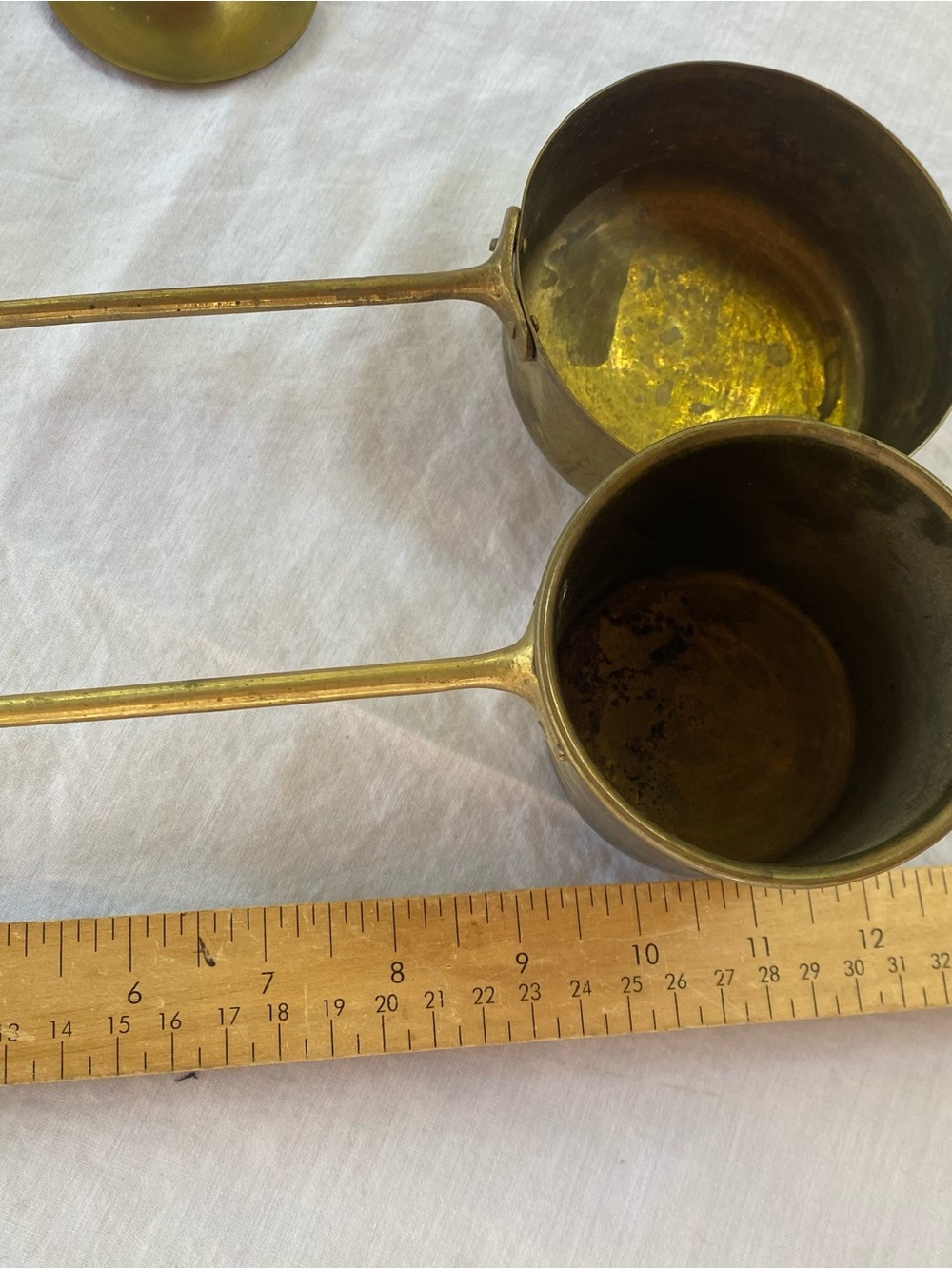 VTG Solid Brass Pots & Candlesticks MCM Hollywood Regency Decor Lot - Picture 9 of 9